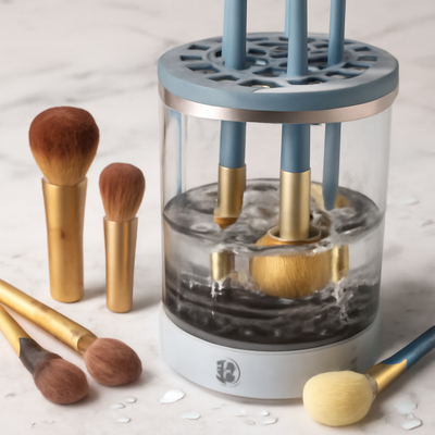 Women Eye Shadow Brush Cleaning Tool Portable Electric Makeup Brush Cleaner Machine With USB Charging Automatic Cosmetic Brush - GlowPro Essentials 